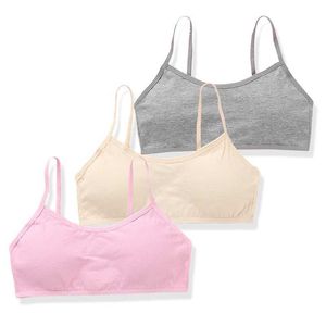 Camisole 3 pezzi/lotto di Bras di cotone Bras In biancheria intima ragazza che allena reggiseni 8-14 anni fa Y240528