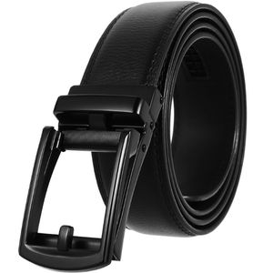 Cinto de moda cinturões pretos de couro real para homens correias automáticas de fivela 110-130cm Strap 268L