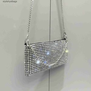 Cross Body Luxus Designer Strasssteine Clutch Wallet Womens Handtaschen Umhängetasche H240528
