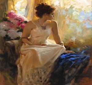 Framed Lots Whole R341Huge Pino Daeni Portrait High Quality Handpainted Wall Decor Art Oil Painting Multi Sizes can be cu9491268