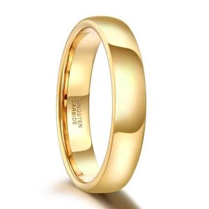 Parringar Somen Gold Color Tungsten Ring Par For Men Women Classic Wedding/Entertainment Band 4/6mm Special Valentines Day Gift S2452801