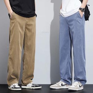 Męska marka dżinsów ubranie Summer Ultracien miękki lyocell materiał luźne proste dżinsowe spodnie swobodne spodni plus 5xl