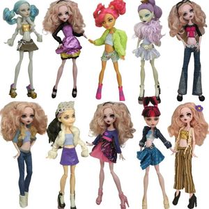 Dock Apparel Dolls NK Mix Hot Outfits Party Leather Dress Fashion Monster High Doll Accessoarer Every After High Doll Toy JJ WX5.27