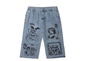 Mode tecknad sjöman måne jeans byxor kläder hip hop harajuku stil lös casual mens street slitage byxor y2011239847378