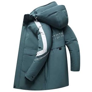 Męskie swetry męskie zimowe zimne i ciepłe modne z kapturem modne kurtka średniej długości Q240527