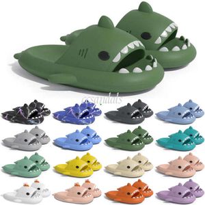 Free Shipping Designer shark slides one sandal slipper for men women GAI sandals pantoufle mules men women slippers trainers flip flops sandles color22