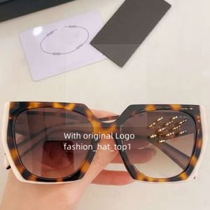 Fendisunglasses Designer Glasses Sunglasses SPR 15W-F Mens ou Mulher Frame Irregular Moda Personalidade Black Branco Misto Misto