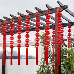Decorative Figurines Small Red Lantern Hanging String Indoor And Outdoor Chinese Knot Decoration Year Spring Festival Supplies