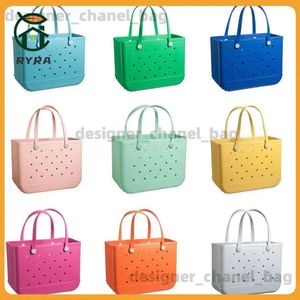 Strandtaschen Supergröße Boggs Beach Bag Sommer Eva Beach Korb Frauen Picknick -Wasserdichte Handtasche Einkaufsumbtertasche T240528 PL3D