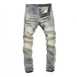 Men's Jeans High quality hot selling new infrared mens jeans denim pants hole ultra-thin pencil Trousers design classic and fashionable mens jeans J240527