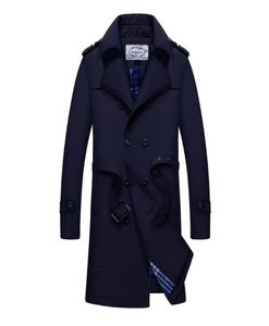 Men039s Trench Coats Coat Men Classic Double Breasted Mens Long Clothing Jackets British Style Overcoat M4XL Size4361992