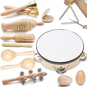 Baby Music Sound Toys Drewniane instrumenty muzyczne dla Montessori Educational Toys for Children Natural Wooden Music Instrument dla noworodków 0,12 metra S2452011