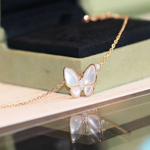 Populär överraskning vanhalsbandsgåvor smycken för silver hög fjäril halsband kvinnor 18k rosguld volym