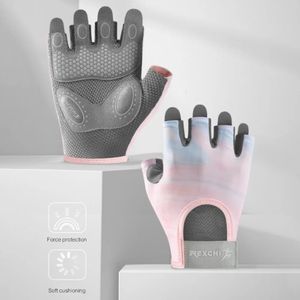 1 par kvinnor Bodybuilding Yoga Non-Slip Fitness Gloves Half Finger Gloves Cycling Gloves 240515