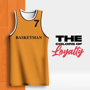 Basketman Basketball Jerseys for Men Anpassningsbar full sublimering Tryckt lagnamn Number Betydande träningsspår 240521