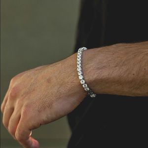 fashioh hip hop 5 mm cz tenisowe bransoletka z cyrkon koraliki mężczyzn łańcucha łańcucha bransoletki dla kobiet pulseiras bijoux srebrna bransoletka whtv