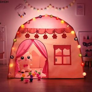 Childrens Tent Indoor Outdoor Games Garden Tipi Princess Castle Folding Cubby Toys Tents Enfant Room House Teepee Playhouse 240528