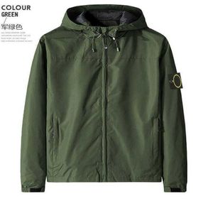 2023 plus size coat brand stone jackets island men's Designer pocket island jacket long sleeve zipper Badges windbreaker embrodier 297t