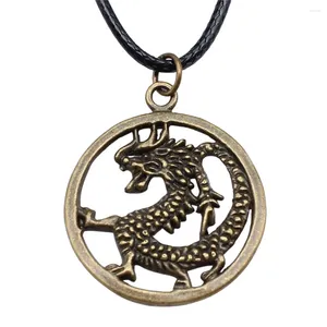 Colares pendentes 1pcs Dragon Charms for Men Materials Jewels Tools Diy Chain Comprimento 45 4cm