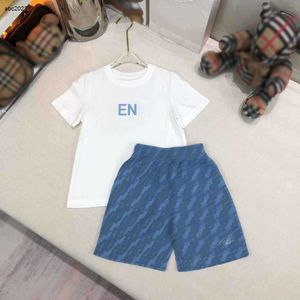 Classics baby tracksuits boys summer suit designer kids clothes Size 110-160 CM high quality T-shirt and Embroidered letters shorts 24May