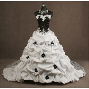 فساتين زفاف قوطية أسود أسود 2024 ثوب الزفاف من عصر النهضة الوسطى