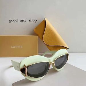 Loevwe Glasses Sunglasses For Woman Sun Glasses Acetate Butterfly Large Frame Lens Frame Brand Mask Yellow Driving Mirror Lowew de32