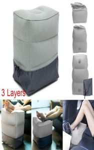 3 слоя надувные портативные перевозки подушка подушка поволочка поезда детская кровать для ноги для ноги.