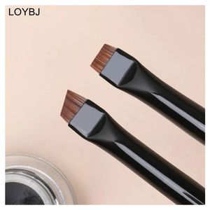 LOYBJ 12pcs Blade Makeup Brushes Angled Thin Eyebrow Brush Flat Fine Eyeliner Professional Liner Brow Beauty Make Up Tool 240524