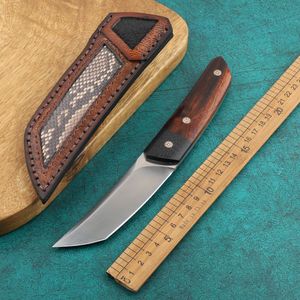 Stationary knife, sand iron wood carbon fiber handle, folding knife, pocket, survival, camping, outdoor, kitchen knife Irvlw