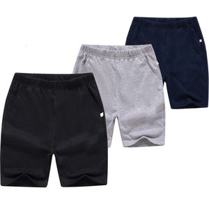 Big Kids Shorts Wholesale 8-15 år gamla barns avslappnade korta klassiska trefärgade svarta vita grå studentpojkar Sweatpants L2405