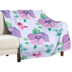 Одеяла бросайте одеяло постельное руно для дивана диван-кровать антистатический нечеткий мягкий цветочный рисунок