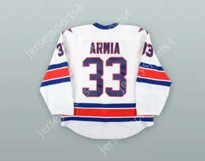 Custom JOEL ARMIA 33 ROCHESTER AMERICANS WHITE HOCKEY JERSEY Top Stitched S-M-L-XL-XXL-3XL-4XL-5XL-6XL