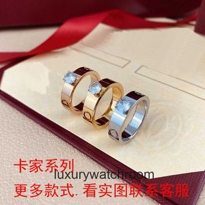 Anelli di gioielli di design di cartine di carto di alta fine per la donna anello di diamanta singolo anello di diamanti in acciaio titanio