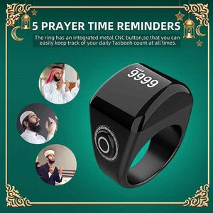 Portabla högtalare Intelligent Zebra Muslim Tasbeeh Tasbih Zikr Ring Talare Islamic Electronic Zikr Prayer Reminder Finger Counter Ring S245287