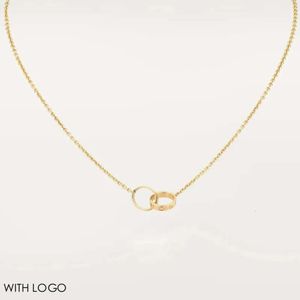 Circle Jewelry Loop podwójny designer Naszyjnik Wisiant Miłość Naszyjnik dla kobiet Siostra nowe