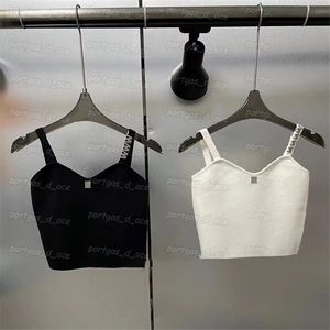 Women Sling T Shirt Knits Diamond Letters Strap Knit Vest Sexy Womens Bottoming Tanks Tops 293A
