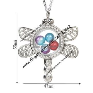 Медальоны магнитная бабочка Dragonfly Flower Glass