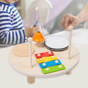 Baby Music Sound Toys Childrens Zestaw Drum Montessori Instrument Toy Childrens ksylofon S2452011
