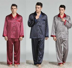 Jedwabny piżama dla mężczyzn Longsleeved Pijama Hombre Silk Pajamas Suit Firma PleaWear Pijama de los hombres piżama men pigiaama uomo 2110195352400