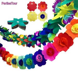 Banners Streamers Confetti 3 Meter Colorful Round Flower Paper Pull Flower Garlands Baby Home Decor Birthday Party Wedding Layout Venue Decoration d240528