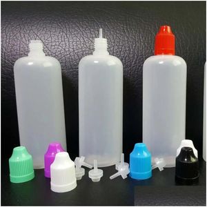 Garrafas de embalagem atacado simples 120 ml pe mole translúcido ldpe ldpe gotas 120 ml de plástico com pontas de agulha longa e finas DH1A6