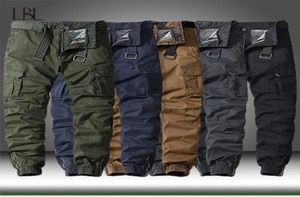Men Casual Cotton Cargo Pants Elastic Outdoor Hiking king Tactical Sweatpants Male Military MultiPocket Combat Trousers 2203112437003