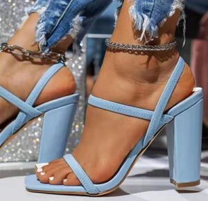 2022 Mulheres sandálias bombas de verão moda aberta no pé de salto alto sapato feminino cinto fino grosso festa casual fêmeas sapatos4927534