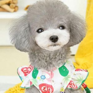 Vestuário para cachorro respirável elegante cartoon padrão de cachorro vestido de cachorro vestido brilhante cor de verão lavável diariamente desgaste