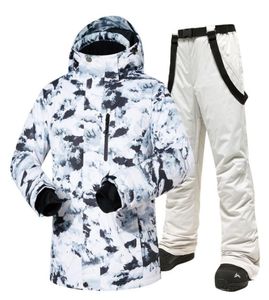 30 TEMPERATURY SKI SUT MENS MARKI Zimowe zewnętrzne wiatroodporne wodoodporne termiczna kurtka śnieżna i spodnie Skibor Snowboard Men 20199777833