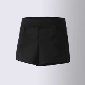 Sommermädchen Mode All-Match Bowknot High Taille Stretch Wrap Hipster Unregelmäßige schwarze Shorts für Kinder 10 12 13 Jahre L2405
