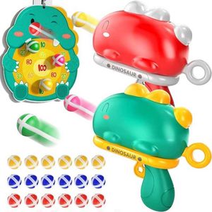 Darts Dinosaur Sticky Ball Throwing Toy Set Shooting Ball Gun Dart Board Target Soft Bullet Outdoor Game Girl and Boy Birthday Gift S2452855