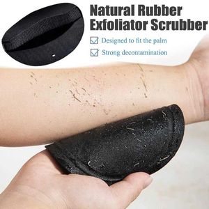 Badwerkzeuge Zubehör Körper Peeling Dusche Schrubbe totes Hautentferner Gummi -Pads Hautmassage Pinsel Bad Reibwerkzeug Schwarze Spa Badeschuhe Z240528