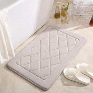 Bath Mats Shower Room Bathtub Side Feet Pad Slowly Rebound Modern Thick Anti-slip Bathroom Mat Memory Foam Carpets Home Toilet Rugs