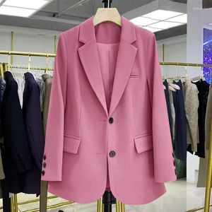 Frauenanzüge 2024 Sommer Multi-Farben kleiner Anzug loser, lässiger eleganter Bürodame Mode All-Matched Femal's Coat Blazer